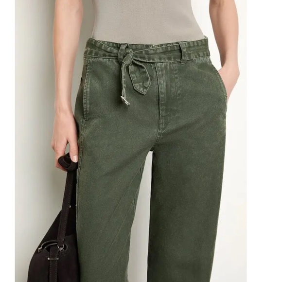 Alex Mill 9th Street Pant, Duffle Bag Olive, Size 8, Pigment Dyed Cotton Twill - Picture 6 of 7